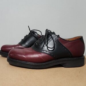 Johnston & Murphy Passport Mens Size 8.5 M Oxford Burgundy Leather Dress Vintage